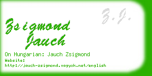 zsigmond jauch business card